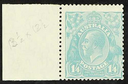 1928  KGV 1s.4d Turquoise Blue, SG 104, Fine Mint Marginal Example. For More Images, Please Visit Http://www.sandafayre. - Other & Unclassified