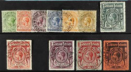 1912  Geo V, Wmk MCA Set Complete, SG 60/69, Including 5s Maroon (SG 67b) Very Fine Used. (11 Stamps) For More Images, P - Falkland Islands