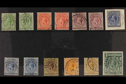 1921-28  KGV Script MCA Wmk Set To A Lightly Cancelled 3s, SG 73/80, Plus Some Additional Listed Shades ½d To 2½d Blues, - Falkland Islands