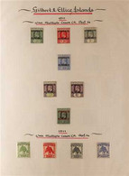 1911 - 1955 VERY FINE MINT AND USED COLLECTION  Fresh And Attractive Collection On Display Pages With 1911 Overprint Set - Îles Gilbert Et Ellice (...-1979)