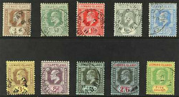 1907-11  Complete New Colours Set, SG 36/45, Superb Cds Used. (10 Stamps) For More Images, Please Visit Http://www.sanda - Leeward  Islands