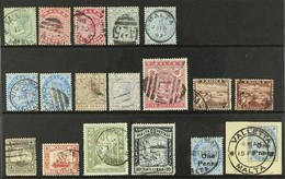 1885-1902 QV USED COLLECTION  Presented On A Stock Card That Includes 1885-90 Set Plus 1d And 2½d Additional Listed Shad - Malta (...-1964)