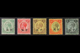 NYASALAND-RHODESIA FORCE  1916 "N.F." Overprints On Nyasaland Complete Set, SG N1/N5, Fine Mint. (5 Stamps) For More Ima - Tanganyika (...-1932)