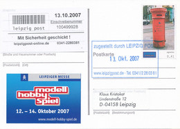 LEIPZIG  -  2007 ,  Privatpost , Leipziger Messe Modell-Hobby-Spiel  -  R-Postkarte - Private & Local Mails