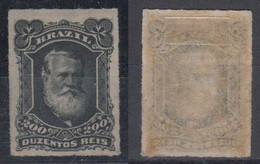 Brazil Brasil Mi# 43 * Mint 200R Dom Pedro 1877 - Unused Stamps