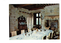 Cpm 22 - LANVELLEC - Chateau De Rosanbo - Cheminée Chandelier Verre Couteau Terrine Tête Sanglier Blason Carafe - Lanvellec