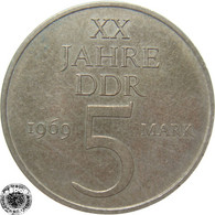 LaZooRo: East Germany 5 Mark 1969 XF / UNC 20 Years Rare - 5 Marcos