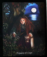 Delcampe - Princess Of Cups (Morgan  Holy Grail) Arthur Legend - Arthurian Britian Myth - A Divination & Meditation Tarot Maxi Card - Tarot