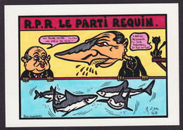 CPM Requin Tirage Limité En 3 Ex. Numérotés Signés Essai De Couleur Chirac Jihel - Pesci E Crostacei