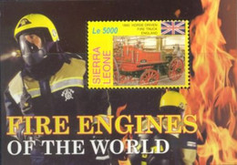 Sierra Leone,	2005, Michel 4806, Fire Engines, Block 610, MNH - Firemen