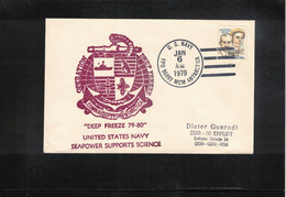 USA 1979 Antarctica US Navy Seapower Supports Science Deep Freeze 79-80  Interesting Letter - Onderzoeksprogramma's