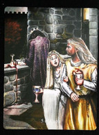 Delcampe - 5 Of Cups ( Guinevere Athur Lancelot )  Arthur Legend Arthurian Britian Myth - A Divination & Meditation Tarot Maxi Card - Tarot