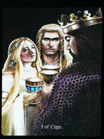 3 Of Cups ( Guinevere Athur Lancelot )  Arthur Legend Arthurian Britian Myth - A Divination & Meditation Tarot Maxi Card - Tarots