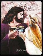 2 Of Cups ( Guinevere & Athur)  Arthur Legend Arthurian Britian Myth - A Divination & Meditation Tarot Maxi Card - Tarots