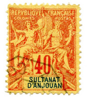 Anjouan Sultanat - Année 1892-99  - N° 10 Oblitéré - Cote 38 Euros - Autres - Afrique