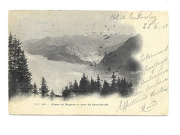 Alpes De Bagnes Et Mer De Brouillard 1903 - Bagnes