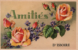 Souvenir - Amitiés D'Issoire - Illustration Fleurs - Carte Sipha Non Circulée - Souvenir De...