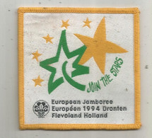 JC , écusson Tissu , Scouts , Scout , Scoutisme , EUROPEAN JAMBOREE 1994? DRONTEN , Flevoland , Holland, Frais Fr 1.55e - Escudos En Tela