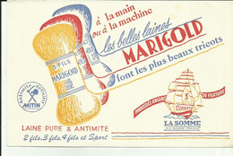 80 -Somme - Amiens - Buvard - Belles Laines Marigold - " La Somme " -Réf.47 - Textile & Vestimentaire