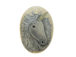 Original Painting Of A Unicorn On A Smooth Beach Stone Paperweight - Presse-papier