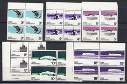 Ross Dependency 1972 Definitives 6v Bl Of 4 ** Mnh (50576) - Unused Stamps
