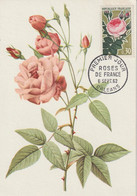 France Carte Maximum 1962 Roses 1357 - 1960-1969