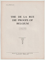 Belgium, The DE LA RUE DIE PROOFS Of BELGIUM, Leslie Barker 1945, Reprinted Article - Filatelie En Postgeschiedenis