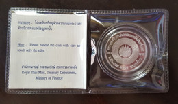 Thailand Coin Proof 20 Baht 2002 100th Anniversary Of Thai Banknotes + Certification - Tailandia