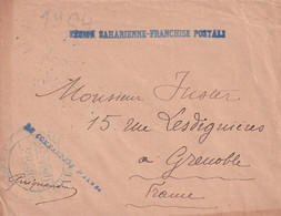 1904 - ALGERIE ! - LETTRE FM De La REGION SAHARIENNE => GRENOBLE - Sellos Militares Desde 1900 (fuera De La Guerra)