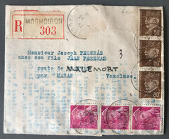 France N°416 (x3) Et 512 (x3) Sur Lettre Recommandée De MORMOIRON 1942 - (C1691) - 1921-1960: Modern Tijdperk