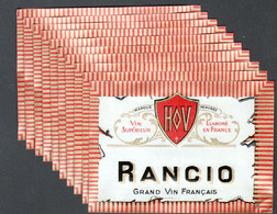 10 Etiquettes Neuves, Rancio, Etiquette Glacée - Collections & Sets