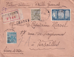 1928 - ALGERIE - ENVELOPPE CHARGEE ! De MOSTAGANEM => VERSAILLES - Lettres & Documents