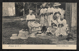 CPA Antigua BWI Natives Making Hats - Antigua Und Barbuda