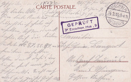 DDX887  -- Carte-Vue MECHELN 2 En 1916 En Feldpost Vers L' Allemagne - Griffe Encadrée GEPRUFT 3e Escadron Hus. 9 - Esercito Tedesco