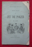 Petit Traité Du Jeu De Poker - Jeux De Société