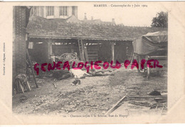 72- MAMERS - CATASTROPHE DU 7 JUIN 1904- N° 10- CHEVAUX NOYES A LA SCIERIE  RUE DUHUPRY - Mamers