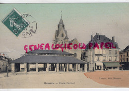 72- MAMERS -PLACE CARNOT - MAISON RONDE - EDITEUR LEHOUX   CARTE TOILEE 1907 - Mamers