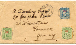 CHINE LETTRE DEPART SHANG-HAI 25 JUIN 06 CHINE POUR L'ALLEMAGNE - Storia Postale