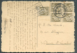 Affranchissement CERES à 50 Centimes (5x10c.) Obl. Sc (ambulant) ARLON-BRUXELLES 4 Sur C.V Du 30-VI-1934 + Griffe VIRTON - Cartas & Documentos