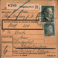 ! 1942 Königsberg In Ostpreußen Nach Kleinsteinberg, Paketkarte, Deutsches Reich, 3. Reich - Brieven En Documenten