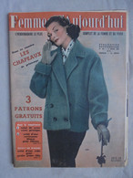 Ancien - Magazine Femmes D'Aujourd'hui N° 461 - 6 Mars 1954 - Fashion