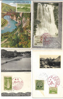 Japon 4 Cartes Commémoratives - Brieven En Documenten