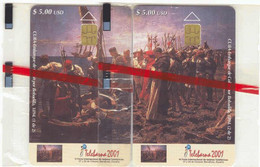 CUBA  Telebarna 2001  PUZZLE,  2 Chip Phone Cards, Mint, Sealed Condition, Mintage 2.000 Ex - Rompecabezas