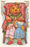 325991-Halloween, Whitney No WNY10-7, JOL Head Woman Sitting With Vegetable Head Children - Halloween