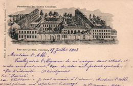 Tournai - Pensionnat Des Dames Ursulines, Rue Des Carmes - Illustration 1903 - Carte Castelein Dos Simple - Tournai