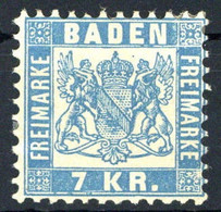 1868, Altdeutschland Baden, 25 B, * - Ungebraucht