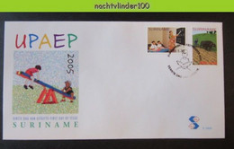 Ngc289Afb UPAEP U.P.A.E.P. ONDERWIJS KOEIEN PLOEGEN AGRICULTURE COWS PLOUGHING EDUCATION ARMUT SURINAME 2005 FDC - Farm