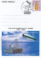 POLAR SHIPS, MALYGIN ICEBREAKER MEETING THE LZ127 GRAFF ZEPPELIN, SPECIAL POSTCARD, 2006, ROMANIA - Otros Medios De Transporte