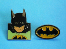 2 PIN'S  //    ** BATMAN /  BRUCE WAYNE / DC COMICS ** - BD