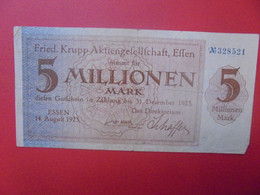 ESSEN 5 MILLIONEN MARK 1923 Circuler - Collections
